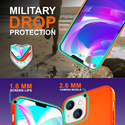 NALIA Neon Silikonhülle für iPhone 14 – Soft-Touch & Signal-Neon – NEONSHOCK (Matte Schutzhülle) – Marke aus Berlin