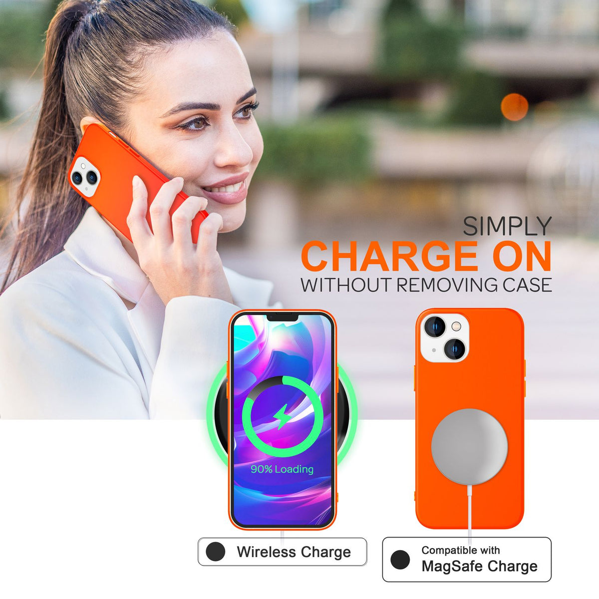 NALIA Neon Silikonhülle für iPhone 14 – Soft-Touch & Signal-Neon – NEONSHOCK (Matte Schutzhülle) – Marke aus Berlin