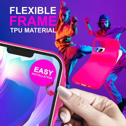 NALIA Neon Silikonhülle für iPhone 14 – Soft-Touch & Signal-Neon – NEONSHOCK (Matte Schutzhülle) – Marke aus Berlin