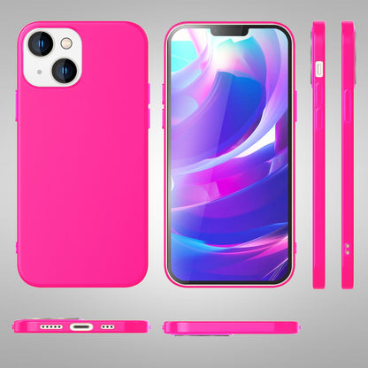 NALIA Neon Silikonhülle für iPhone 14 – Soft-Touch & Signal-Neon – NEONSHOCK (Matte Schutzhülle) – Marke aus Berlin