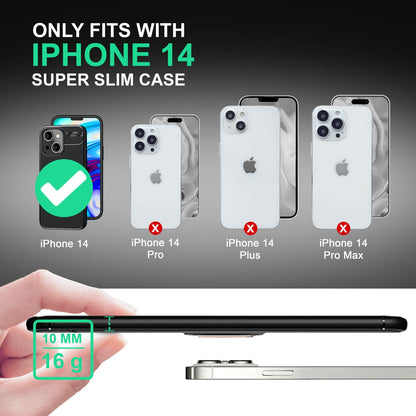 NALIA Ringhülle für iPhone 14 – Ring-Ständer 360° & für Magnet-Halter – GRIP360 (Mattiertes Silikon Case) – Marke aus Berlin