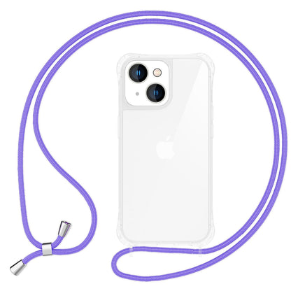 NALIA Handykette für iPhone 14 – Transparentes Hybrid-Case & Band – HANGIT PRO (Anti-Gelb Rückseite & Verstellbar) – Marke aus Berlin
