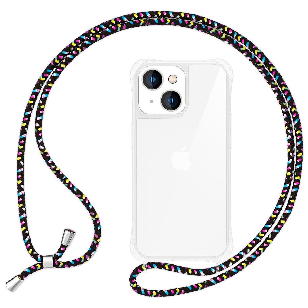 NALIA Handykette für iPhone 14 – Transparentes Hybrid-Case & Band – HANGIT PRO (Anti-Gelb Rückseite & Verstellbar) – Marke aus Berlin