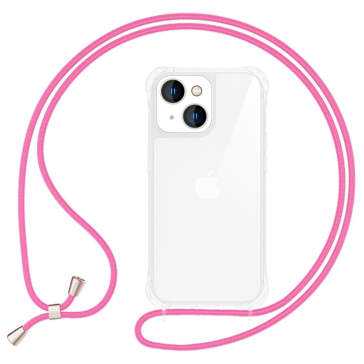 NALIA Handykette für iPhone 14 Plus – Transparentes Hybrid-Case & Band – HANGIT PRO (Anti-Gelb Rückseite & Verstellbar) – Marke aus Berlin