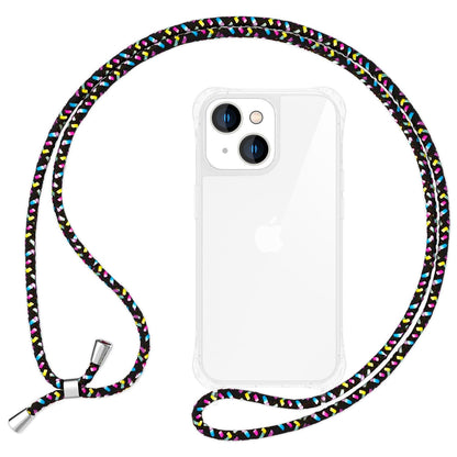 NALIA Handykette für iPhone 14 Plus – Transparentes Hybrid-Case & Band – HANGIT PRO (Anti-Gelb Rückseite & Verstellbar) – Marke aus Berlin
