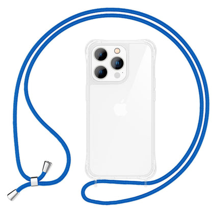 NALIA Handykette für iPhone 14 Pro – Transparentes Hybrid-Case & Band – HANGIT PRO (Anti-Gelb Rückseite & Verstellbar) – Marke aus Berlin