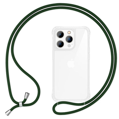 NALIA Handykette für iPhone 14 Pro – Transparentes Hybrid-Case & Band – HANGIT PRO (Anti-Gelb Rückseite & Verstellbar) – Marke aus Berlin