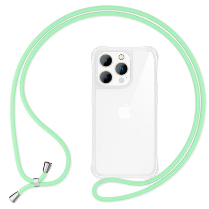 NALIA Handykette für iPhone 14 Pro – Transparentes Hybrid-Case & Band – HANGIT PRO (Anti-Gelb Rückseite & Verstellbar) – Marke aus Berlin