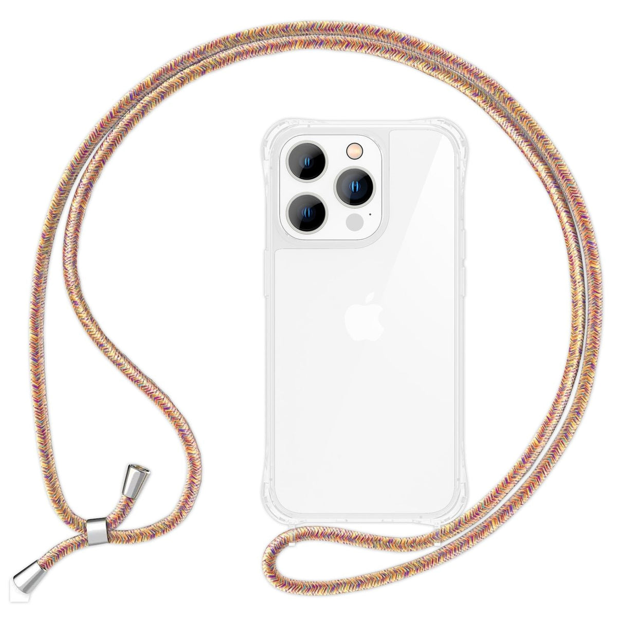 NALIA Handykette für iPhone 14 Pro – Transparentes Hybrid-Case & Band – HANGIT PRO (Anti-Gelb Rückseite & Verstellbar) – Marke aus Berlin
