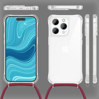 NALIA Handykette für iPhone 14 Pro – Transparentes Hybrid-Case & Band – HANGIT PRO (Anti-Gelb Rückseite & Verstellbar) – Marke aus Berlin