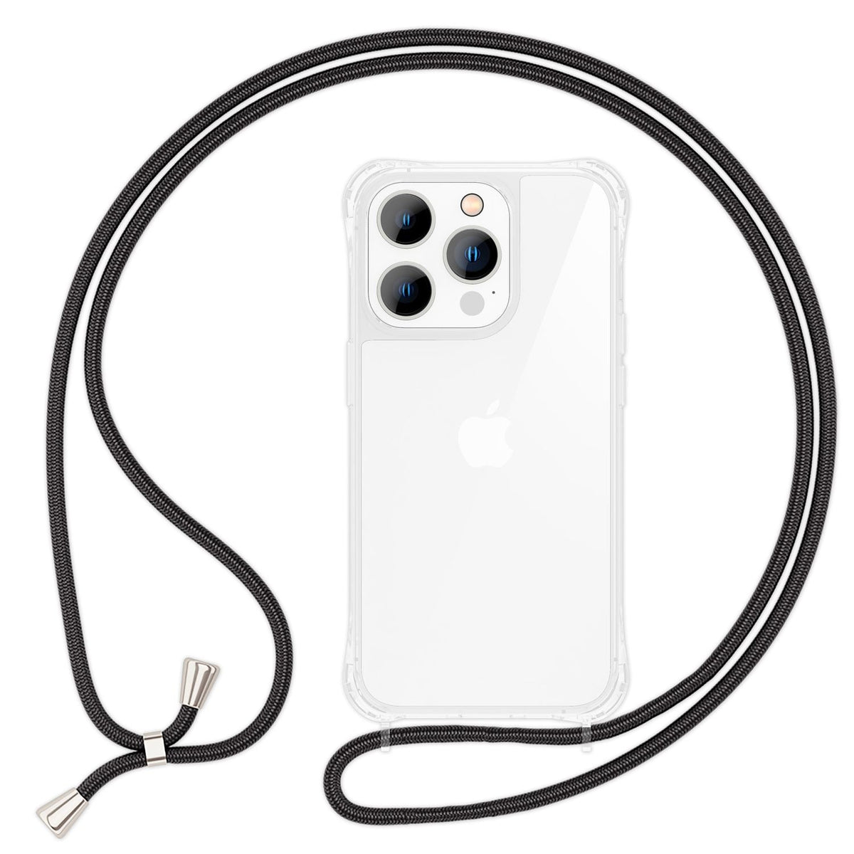 NALIA Handykette für iPhone 14 Pro – Transparentes Hybrid-Case & Band – HANGIT PRO (Anti-Gelb Rückseite & Verstellbar) – Marke aus Berlin