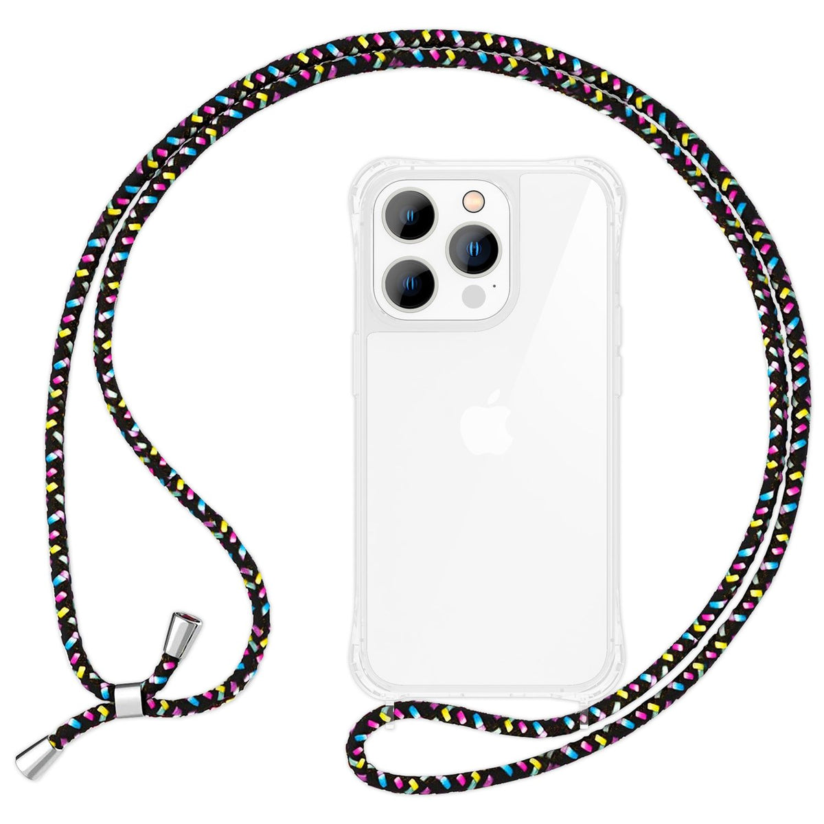NALIA Handykette für iPhone 14 Pro – Transparentes Hybrid-Case & Band – HANGIT PRO (Anti-Gelb Rückseite & Verstellbar) – Marke aus Berlin