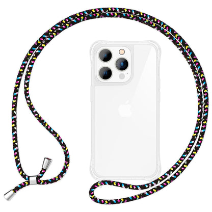 NALIA Handykette für iPhone 14 Pro – Transparentes Hybrid-Case & Band – HANGIT PRO (Anti-Gelb Rückseite & Verstellbar) – Marke aus Berlin