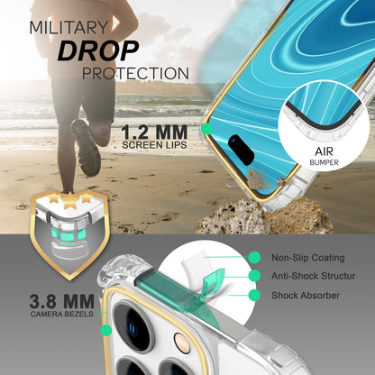 NALIA Handykette für iPhone 14 Pro Max – Transparentes Hybrid-Case & Band – HANGIT PRO (Anti-Gelb Rückseite & Verstellbar) – Marke aus Berlin