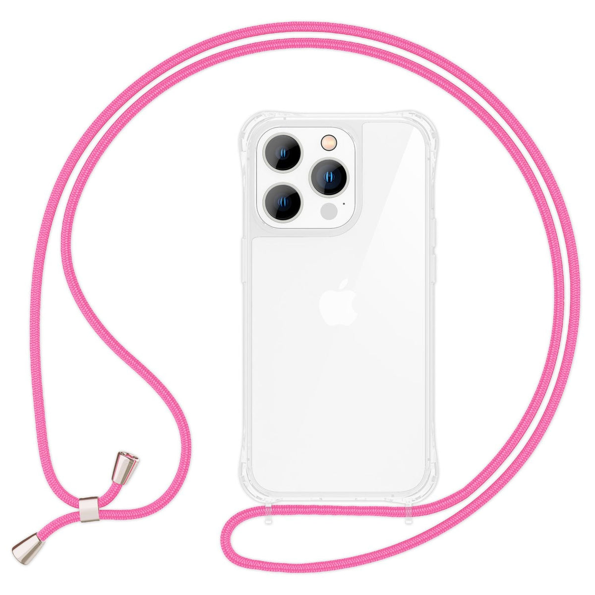 NALIA Handykette für iPhone 14 Pro Max – Transparentes Hybrid-Case & Band – HANGIT PRO (Anti-Gelb Rückseite & Verstellbar) – Marke aus Berlin