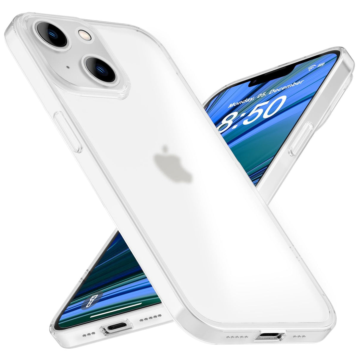 NALIA Ultra Slim Hardcase für iPhone 14 – Matt-Transparent & 0.3mm Dünn – PHANTOM (Dünnes Cover & Kamera-Vollschutz) – Marke aus Berlin