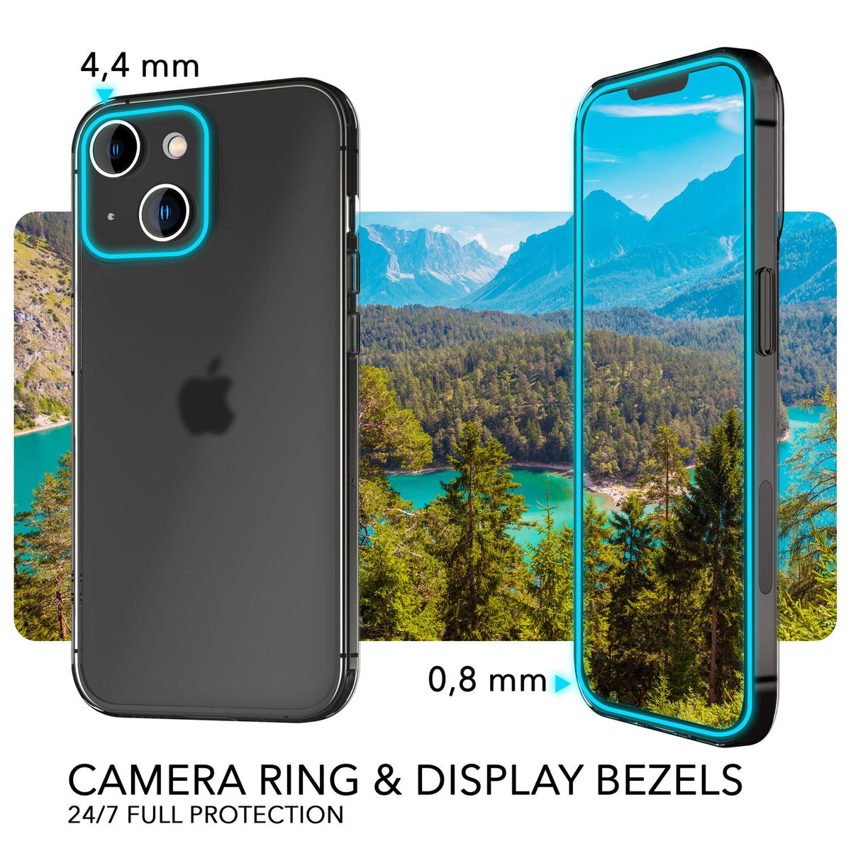 NALIA Ultra Slim Hardcase für iPhone 14 – Matt-Transparent & 0.3mm Dünn – PHANTOM (Dünnes Cover & Kamera-Vollschutz) – Marke aus Berlin