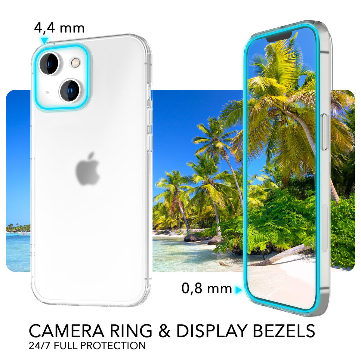 NALIA Ultra Slim Hardcase für iPhone 14 – Matt-Transparent & 0.3mm Dünn – PHANTOM (Dünnes Cover & Kamera-Vollschutz) – Marke aus Berlin