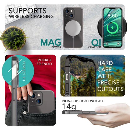 NALIA Ultra Slim Hardcase für iPhone 14 – Matt-Transparent & 0.3mm Dünn – PHANTOM (Dünnes Cover & Kamera-Vollschutz) – Marke aus Berlin