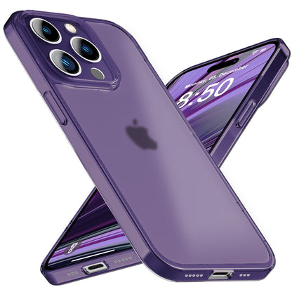 NALIA Ultra Slim Hardcase für iPhone 14 Pro Max – Matt-Transparent & 0.3mm Dünn – PHANTOM (Dünnes Cover & Kamera-Vollschutz) – Marke aus Berlin