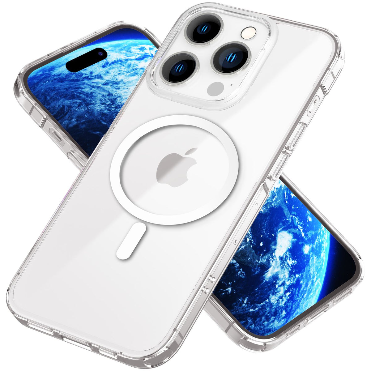 NALIA Transparentes Magnet Case für iPhone 14 Pro – MagPower System (MagSafe kompatibel) – LUMEX (Edle Glas-Optik, aber unzerbrechlich) – Marke aus Berlin