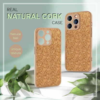 NALIA Schutzhülle mit Echt-Kork kompatibel mit iPhone 14 Pro Max Hülle, Natur-Kork Hellbraun Anti-Gelb Rutschfest Anti-Fingerabdruck, Harte Rückseite & Mattierter Silikon-Rand, Stoßfeste Handyhülle