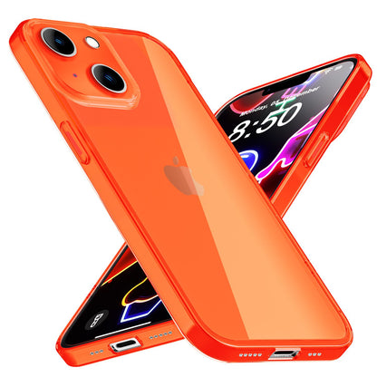 NALIA Neon Silikonhülle für iPhone 14 – Knallige Signal-Farbe & Linsenschutz – VIBE (Transparentes Case) – Marke aus Berlin