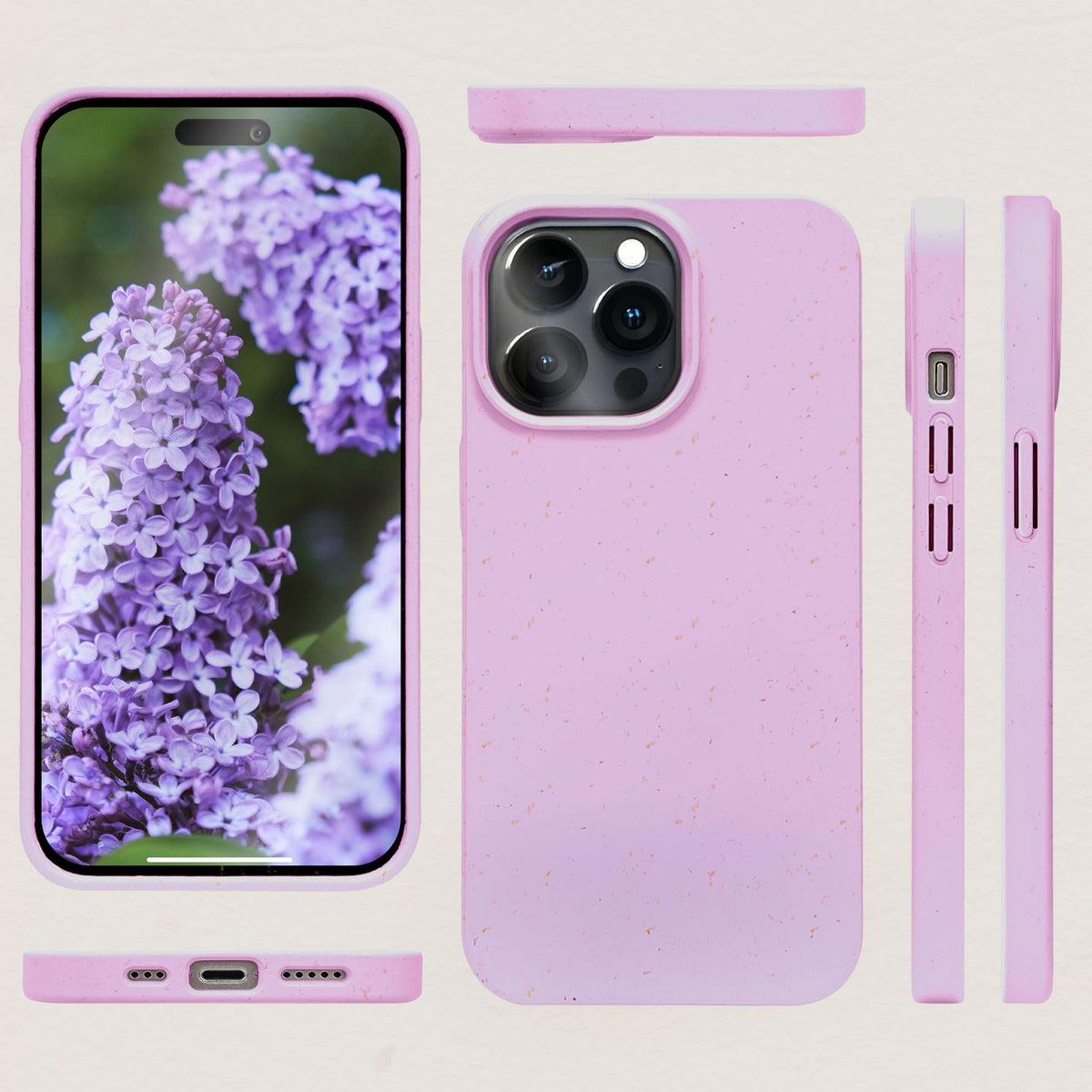 NALIA Handyhülle für iPhone 14 Pro Max – Weizenstroh Case (Pflanzenbasiert) – BIOVERA – Matt & Stoßfest (Vegan) – Marke aus Berlin
