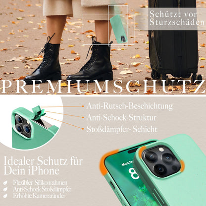 NALIA Handyhülle für iPhone 14 Pro Max – Weizenstroh Case (Pflanzenbasiert) – BIOVERA – Matt & Stoßfest (Vegan) – Marke aus Berlin