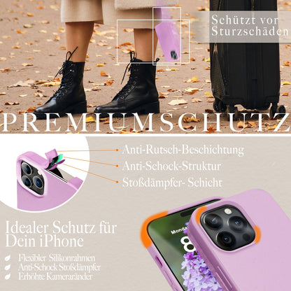 NALIA Handyhülle für iPhone 14 Pro Max – Weizenstroh Case (Pflanzenbasiert) – BIOVERA – Matt & Stoßfest (Vegan) – Marke aus Berlin