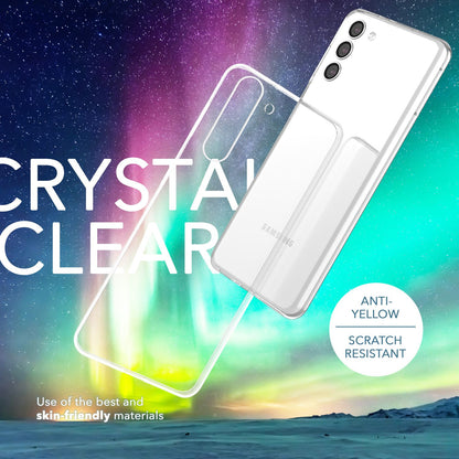 NALIA Transparente Silikonhülle für Samsung Galaxy S23 – Anti-Gelb & Rutschfest – GLAZE (Handyhülle Kristallklar, Schlank & Stoßfest) – Marke aus Berlin