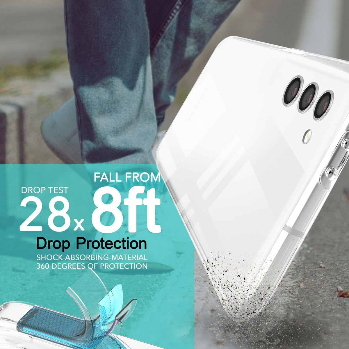NALIA 360° Hülle für Samsung Galaxy S23 – Vorne & Hinten Schutz – 360GUARD (Full-Body Case) – Marke aus Berlin