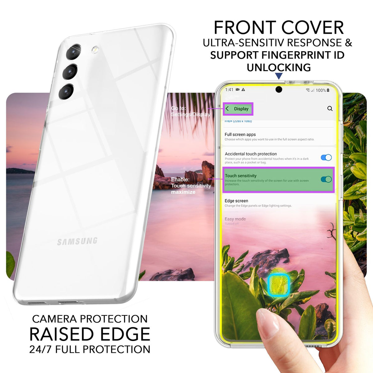 NALIA 360° Hülle für Samsung Galaxy S23 – Vorne & Hinten Schutz – 360GUARD (Full-Body Case) – Marke aus Berlin