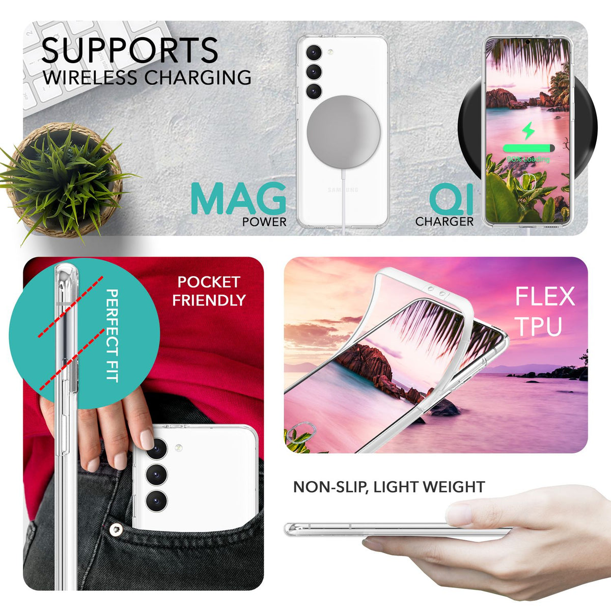 NALIA 360° Hülle für Samsung Galaxy S23 – Vorne & Hinten Schutz – 360GUARD (Full-Body Case) – Marke aus Berlin