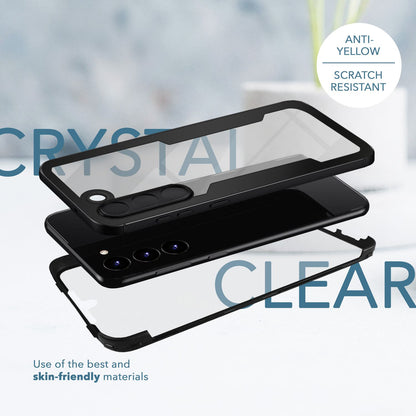 NALIA 360° Hülle für Samsung Galaxy S23 Plus – Vergilbungsfrei & Rutschfester Matt-Rahmen – SURROUND (Full-Body Case mit Kameraschutz) – Marke aus Berlin