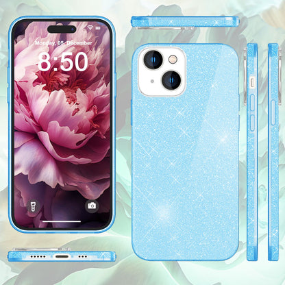 NALIA Glitzerhülle für iPhone 15 – Funkelnder Glitzer-Look & Grip – SHINEPOP (Silikon Case) – Marke aus Berlin