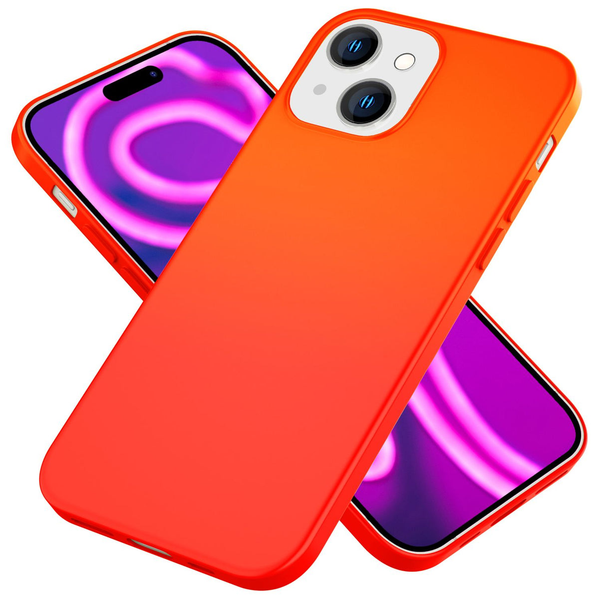 NALIA Neon Cover für iPhone 15 Hülle, Bunte Silikonhülle Intensive Farbe, Samtig Weich Gummierte Handyhülle, Soft Case NALIA Berlin