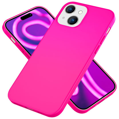 NALIA Neon Cover für iPhone 15 Hülle, Bunte Silikonhülle Intensive Farbe, Samtig Weich Gummierte Handyhülle, Soft Case NALIA Berlin