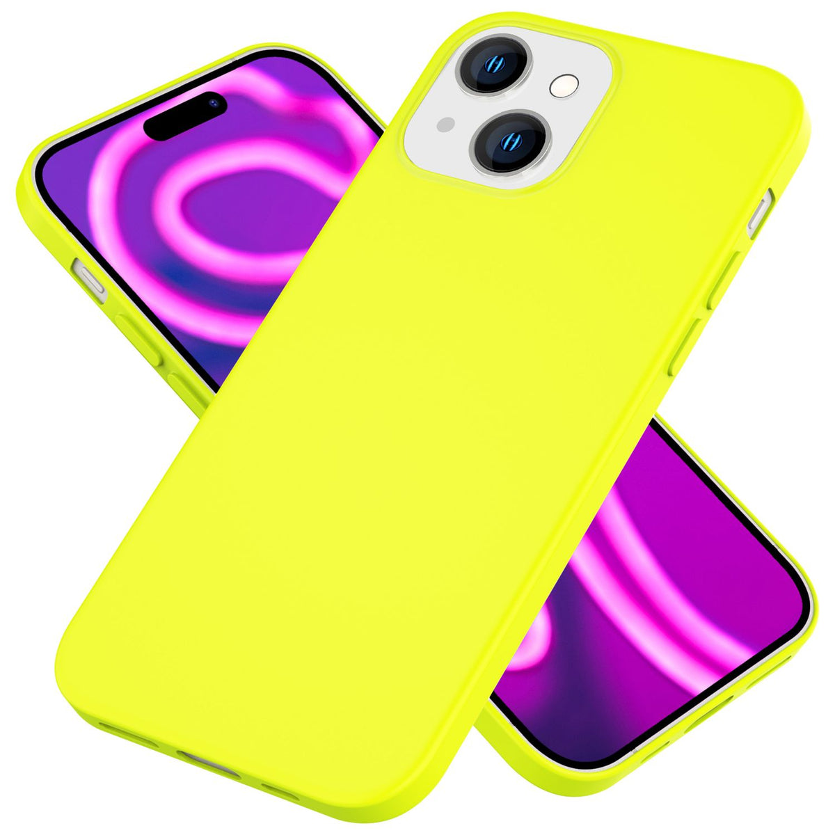 NALIA Neon Cover für iPhone 15 Hülle, Bunte Silikonhülle Intensive Farbe, Samtig Weich Gummierte Handyhülle, Soft Case NALIA Berlin
