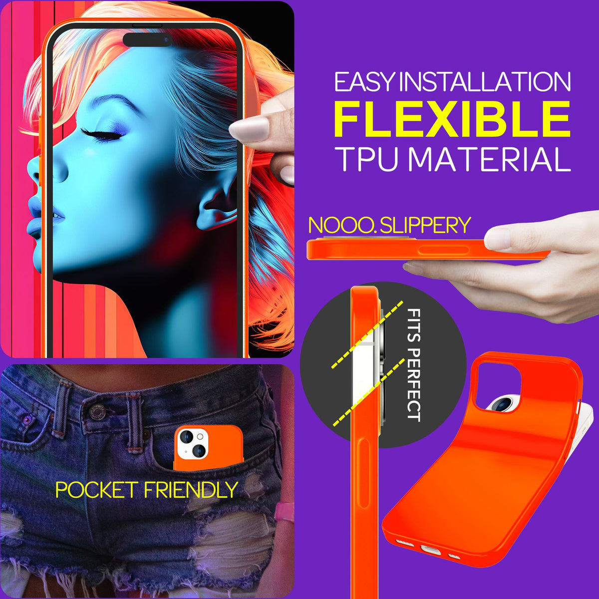NALIA Neon Cover für iPhone 15 Hülle, Bunte Silikonhülle Intensive Farbe, Samtig Weich Gummierte Handyhülle, Soft Case NALIA Berlin