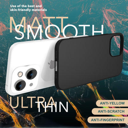 NALIA Ultra Slim Hardcase für iPhone 15 – Anti-Fingerabdruck & 0.5mm Dünn – PUREFIT (Matt & Leicht) – Marke aus Berlin