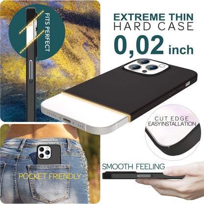NALIA Ultra Slim Hardcase für iPhone 15 Pro – Anti-Fingerabdruck & 0.5mm Dünn – PUREFIT (Matt & Leicht) – Marke aus Berlin