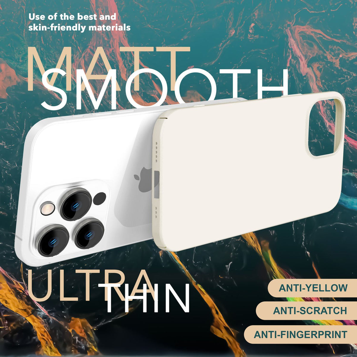NALIA Ultra Slim Hardcase für iPhone 15 Pro Max – Anti-Fingerabdruck & 0.5mm Dünn – PUREFIT (Matt & Leicht) – Marke aus Berlin