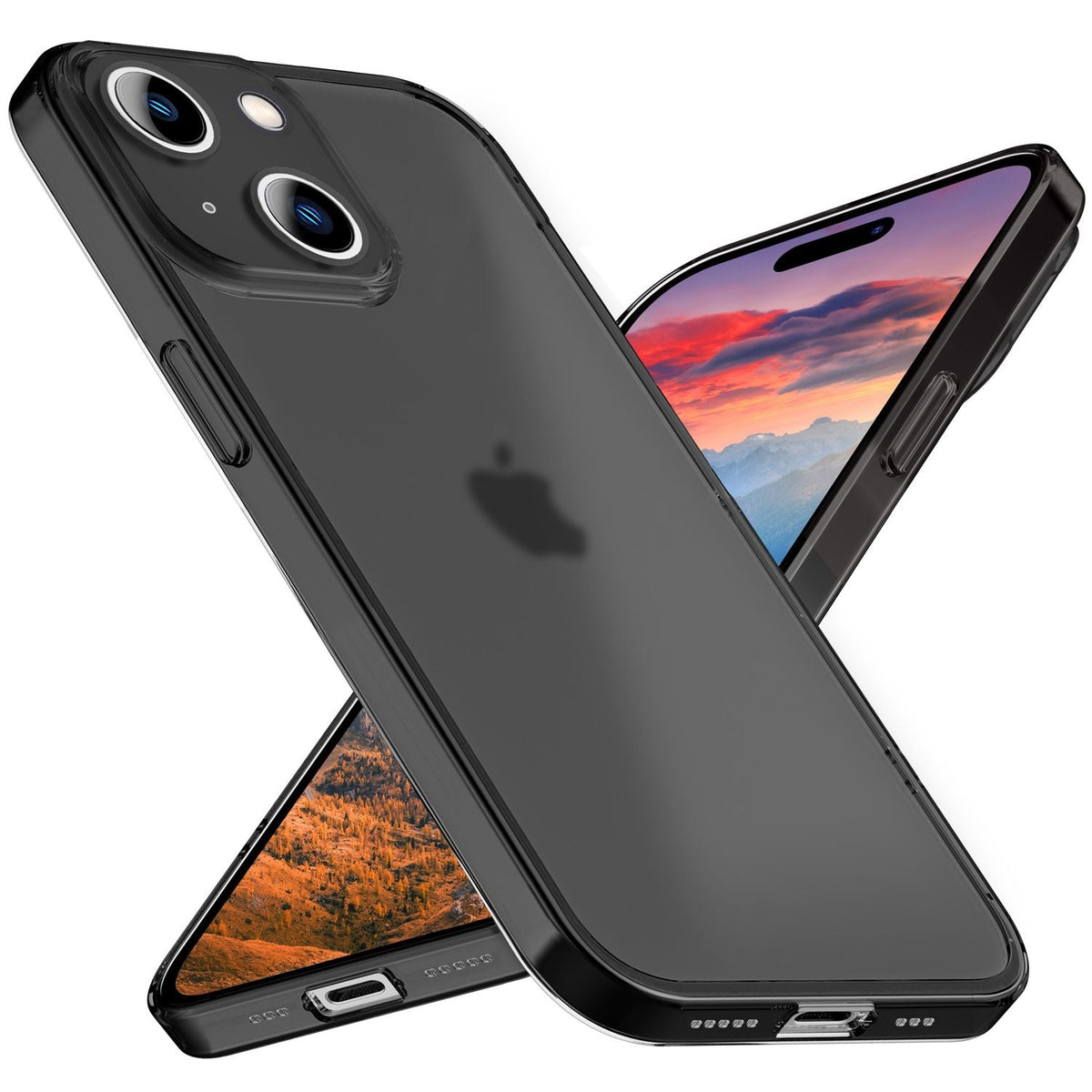 NALIA Ultra Slim Hardcase für iPhone 15 – Matt-Transparent & 0.3mm Dünn – PHANTOM (Dünnes Cover & Kamera-Vollschutz) – Marke aus Berlin