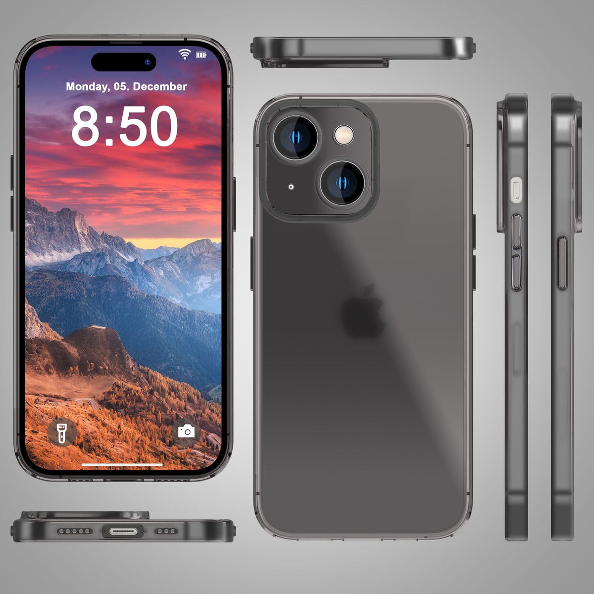 NALIA Ultra Slim Hardcase für iPhone 15 – Matt-Transparent & 0.3mm Dünn – PHANTOM (Dünnes Cover & Kamera-Vollschutz) – Marke aus Berlin