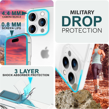 NALIA Ultra Slim Hardcase für iPhone 15 Pro – Matt-Transparent & 0.3mm Dünn – PHANTOM (Dünnes Cover & Kamera-Vollschutz) – Marke aus Berlin