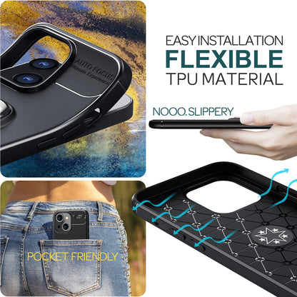 NALIA Ringhülle für iPhone 15 Plus – Ring-Ständer 360° & für Magnet-Halter – GRIP360 (Mattiertes Silikon Case) – Marke aus Berlin
