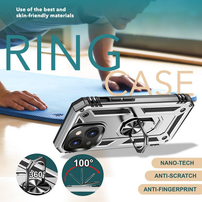 NALIA Panzerhülle für iPhone 15 Plus – Ring-Ständer 360° & Magnet-Halterung Kompatibel – RINGDEFEND (Stoßfestes Outdoor Case) – Marke aus Berlin