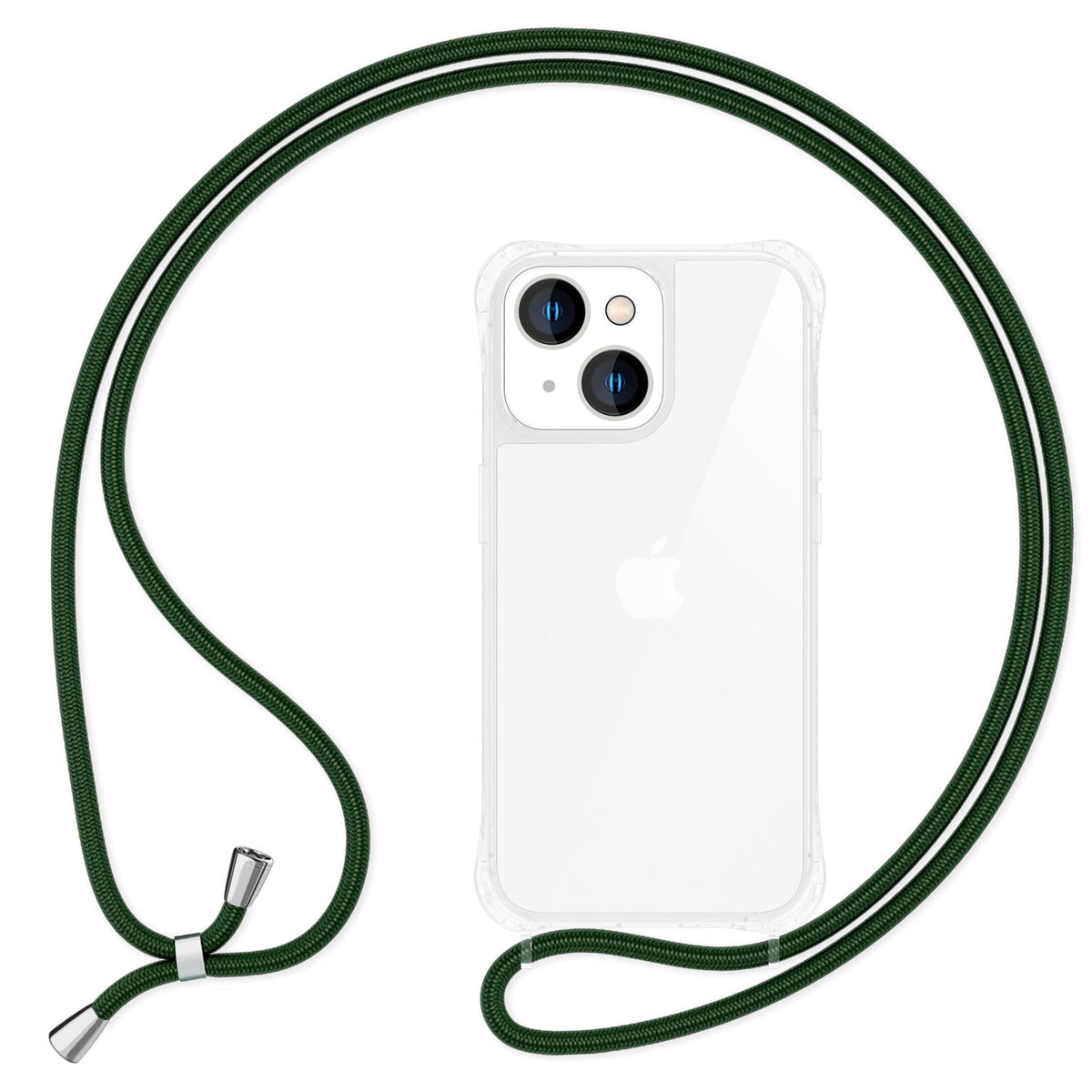 NALIA Handykette für iPhone 15 – Transparentes Hybrid-Case & Band – HANGIT PRO (Anti-Gelb Rückseite & Verstellbar) – Marke aus Berlin
