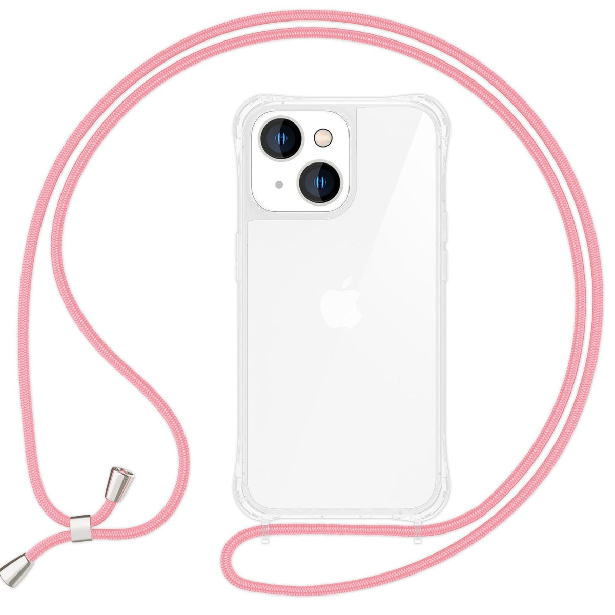 NALIA Handykette für iPhone 15 Plus – Transparentes Hybrid-Case & Band – HANGIT PRO (Anti-Gelb Rückseite & Verstellbar) – Marke aus Berlin